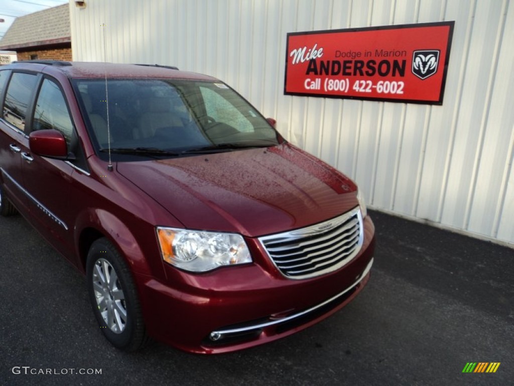 2015 Town & Country Touring - Deep Cherry Red Crystal Pearl / Dark Frost Beige/Medium Frost Beige photo #1