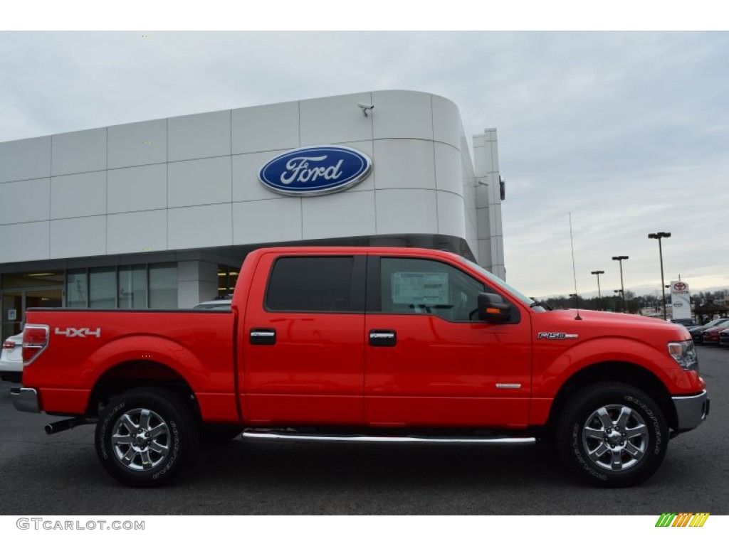 Race Red 2014 Ford F150 XLT SuperCrew 4x4 Exterior Photo #100410467