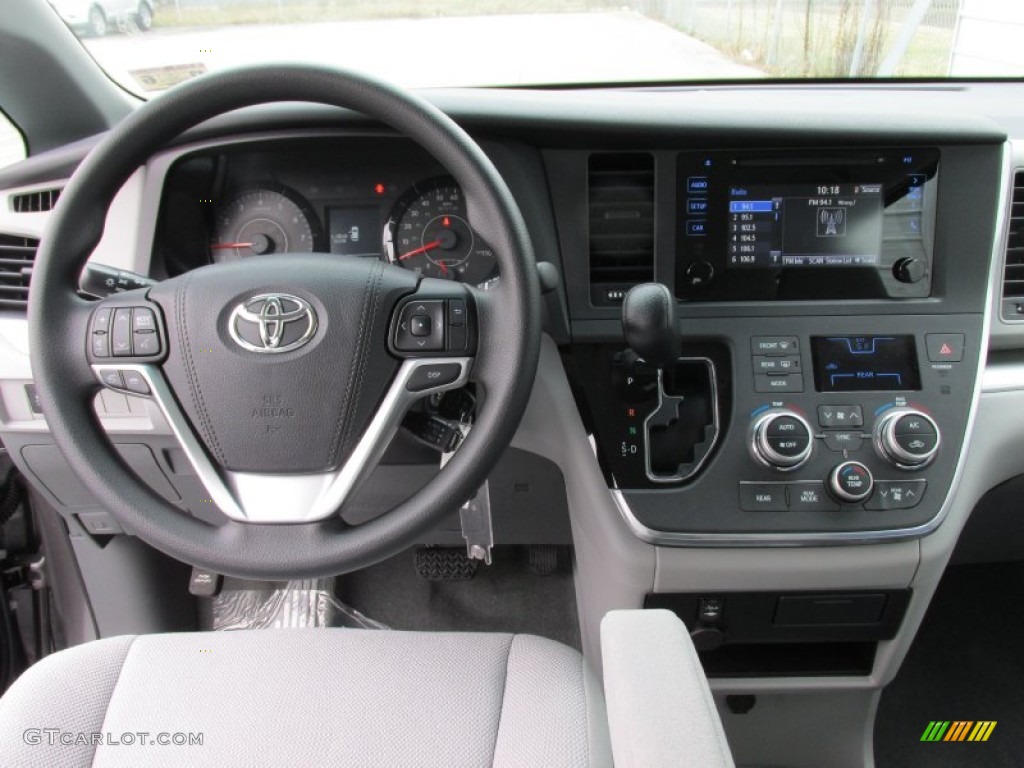 2015 Toyota Sienna L Ash Dashboard Photo #100410470