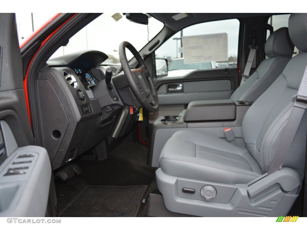 Steel Grey Interior 2014 Ford F150 XLT SuperCrew 4x4 Photo #100410554