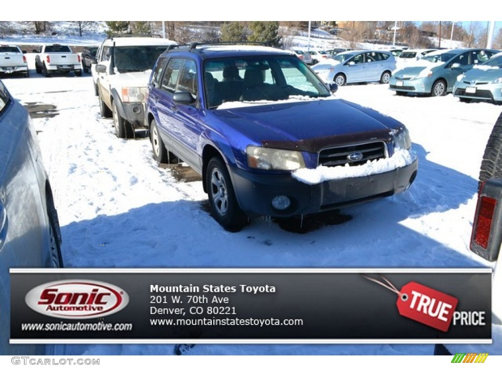 2003 Forester 2.5 X - Pacifica Blue Metallic / Gray photo #1