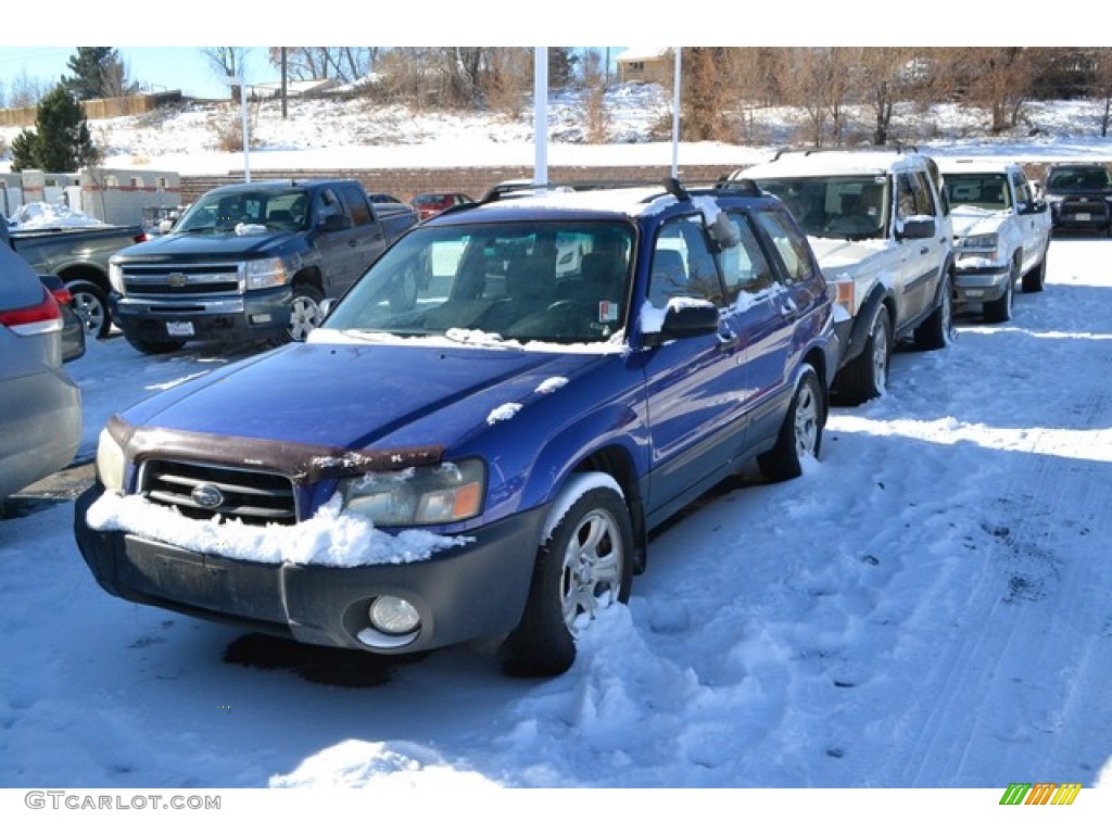 2003 Forester 2.5 X - Pacifica Blue Metallic / Gray photo #4