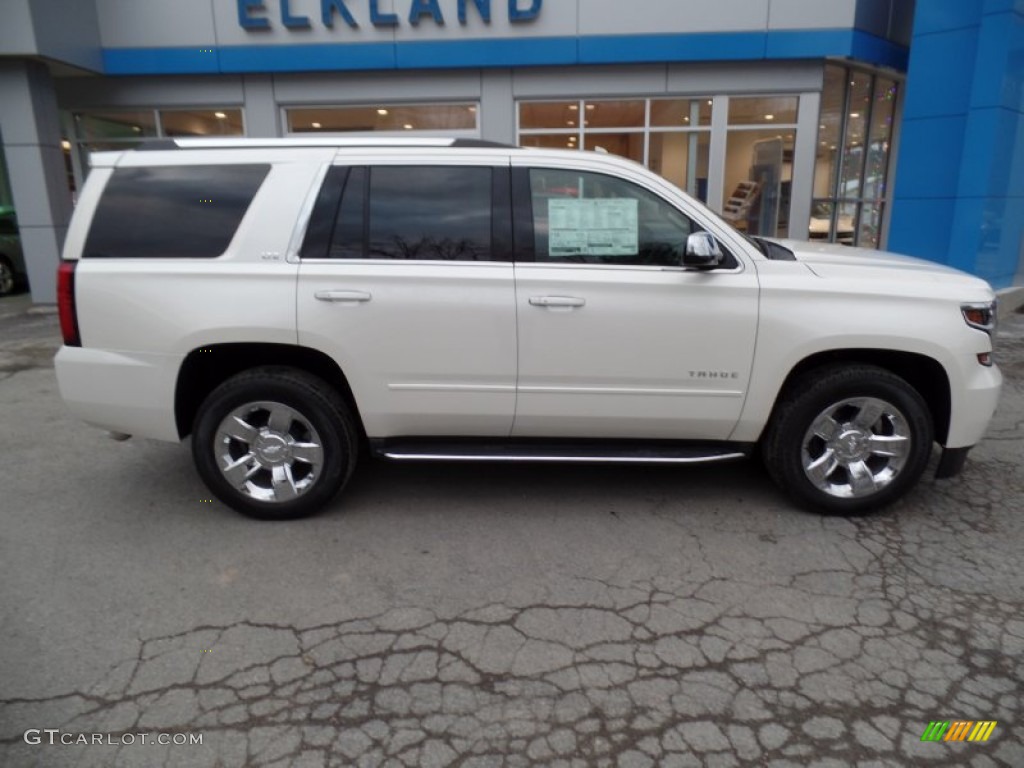 2015 Tahoe LTZ 4WD - White Diamond Tricoat / Cocoa/Dune photo #2