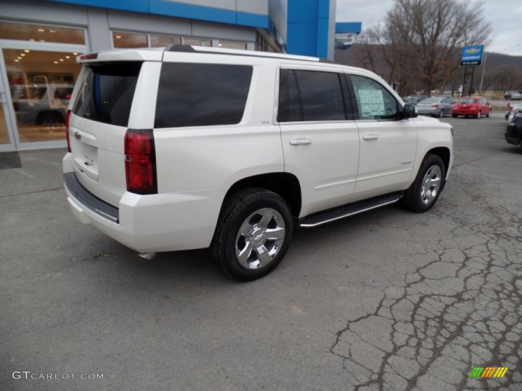 2015 Tahoe LTZ 4WD - White Diamond Tricoat / Cocoa/Dune photo #3