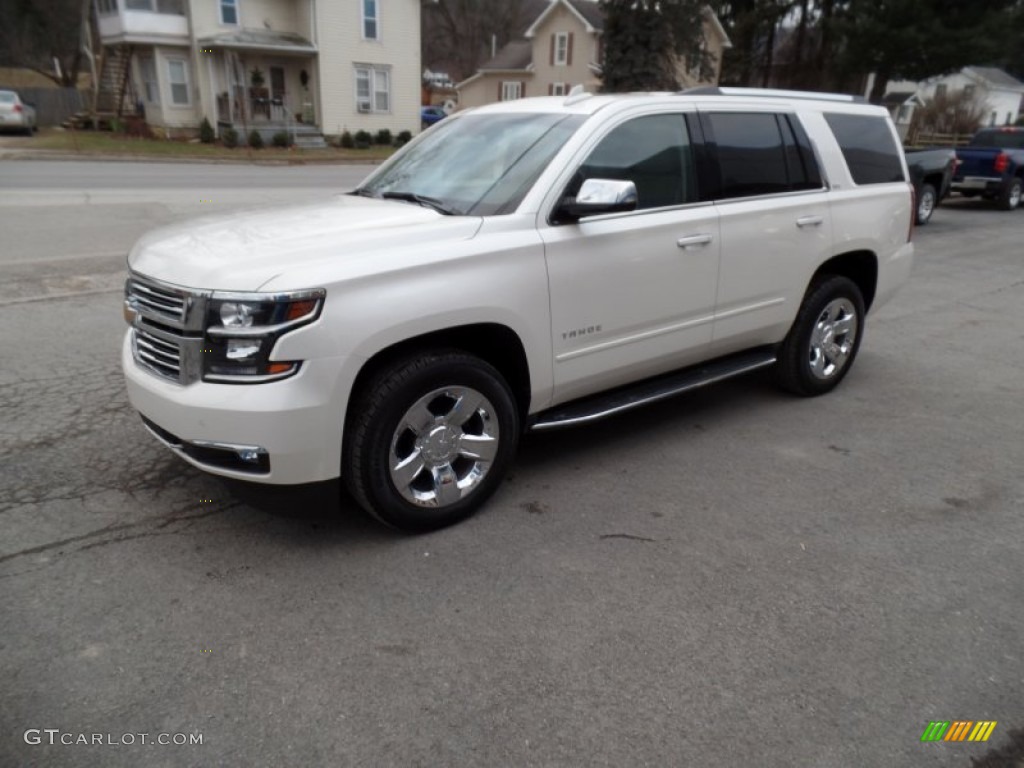 White Diamond Tricoat 2015 Chevrolet Tahoe LTZ 4WD Exterior Photo #100413611