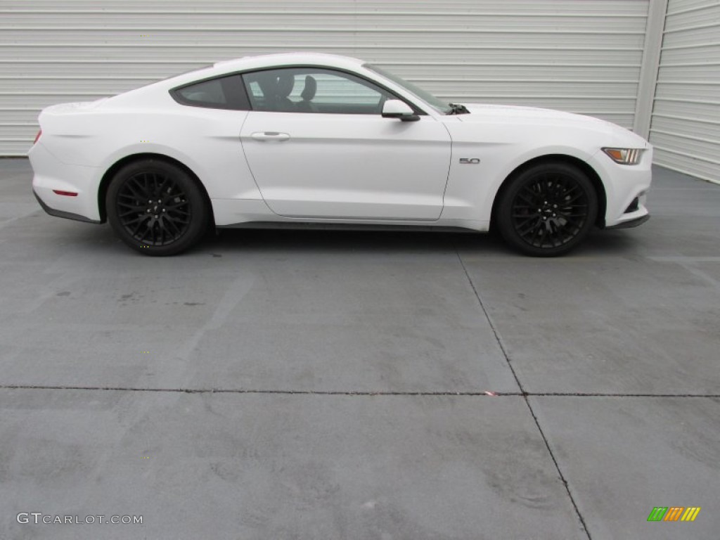 2015 Mustang GT Premium Coupe - Oxford White / 50 Years Raven Black photo #3
