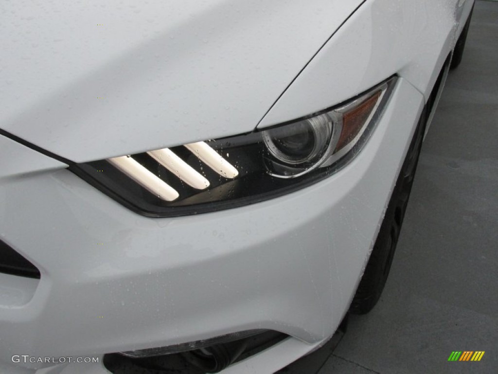 2015 Mustang GT Premium Coupe - Oxford White / 50 Years Raven Black photo #9
