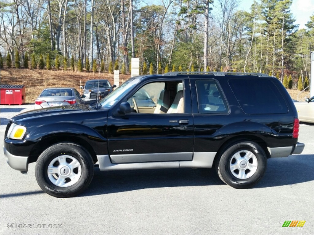 2002 Explorer Sport 4x4 - Black Clearcoat / Medium Prairie Tan/Graphite Accent photo #20