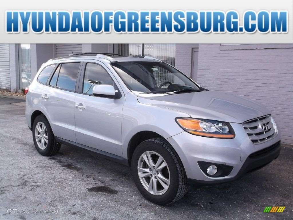 2010 Santa Fe Limited 4WD - Radiant Silver / Cocoa Black photo #1