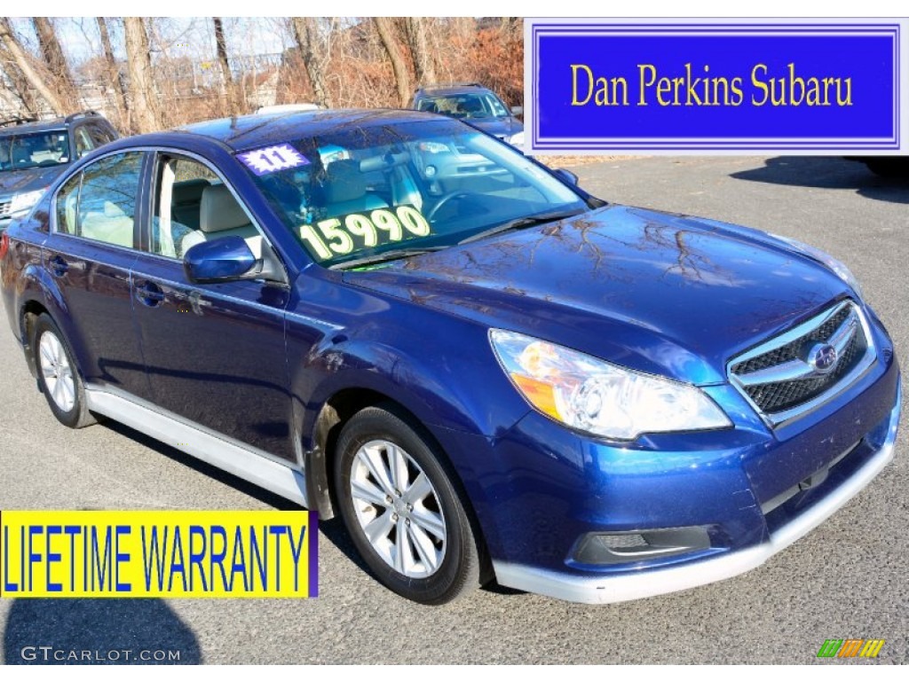 2011 Legacy 2.5i Premium - Azurite Blue Pearl / Warm Ivory photo #1
