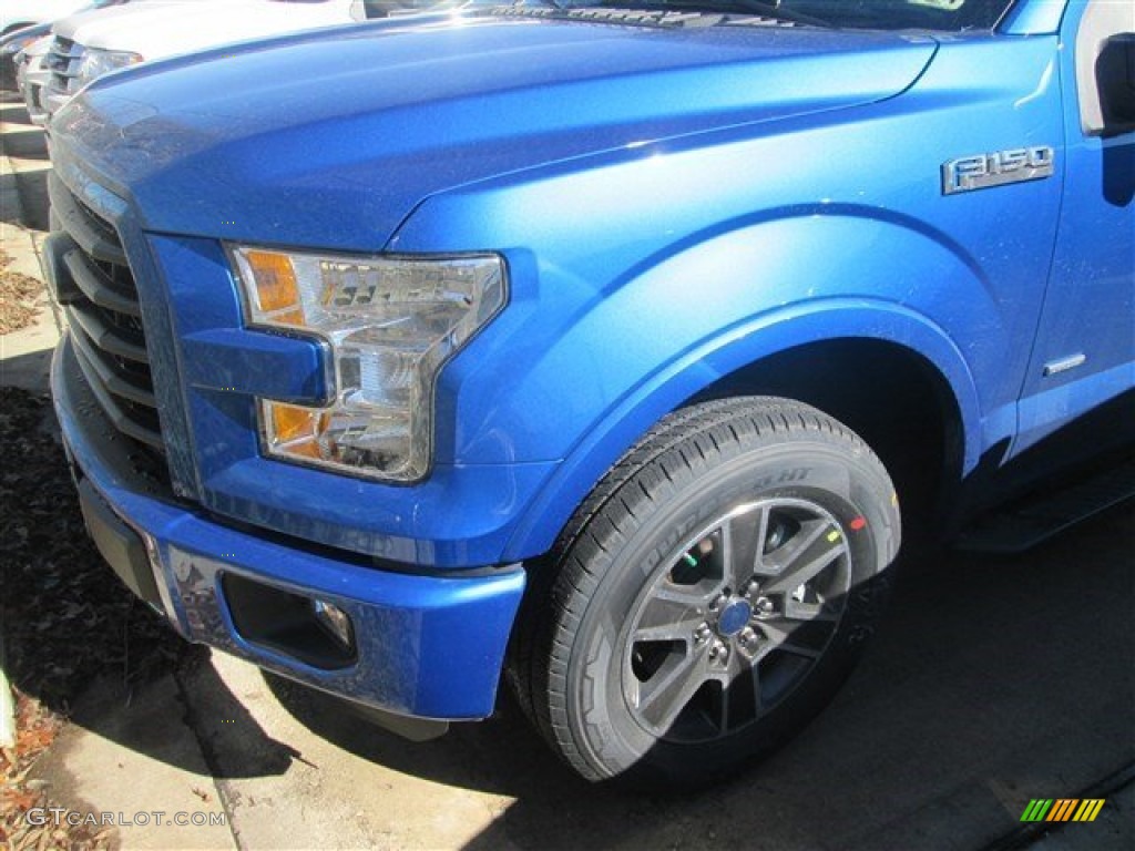 2015 F150 XLT SuperCrew - Blue Flame Metallic / Black photo #4