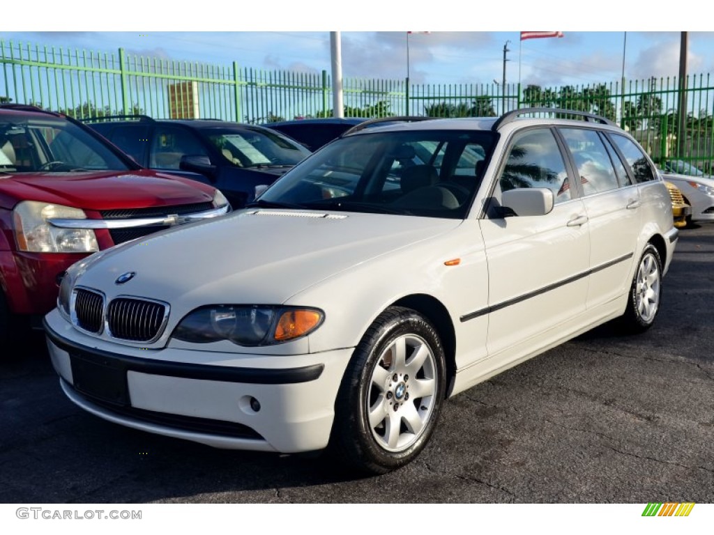 2002 3 Series 325i Wagon - Alpine White / Black photo #2