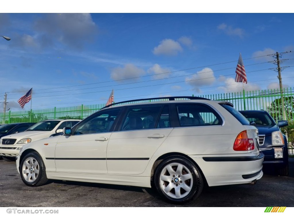 2002 3 Series 325i Wagon - Alpine White / Black photo #8