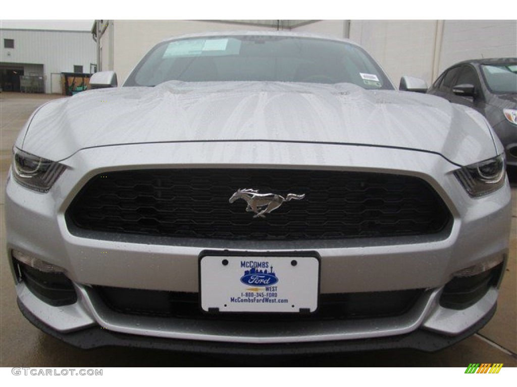 2015 Mustang V6 Coupe - Ingot Silver Metallic / Ebony photo #7