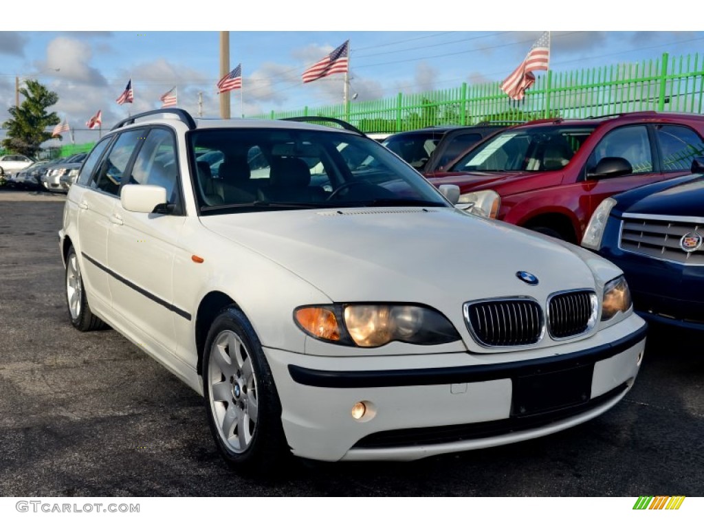 2002 3 Series 325i Wagon - Alpine White / Black photo #52