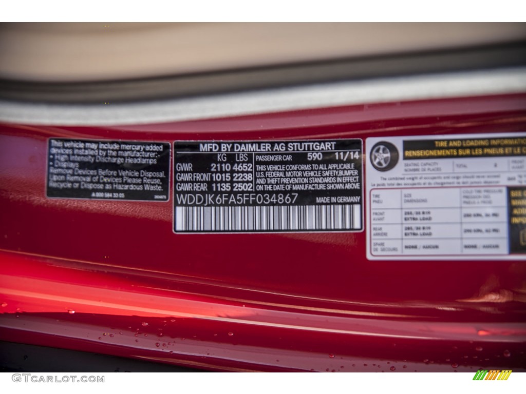 2015 SL Color Code 590 for Mars Red Photo #100428416