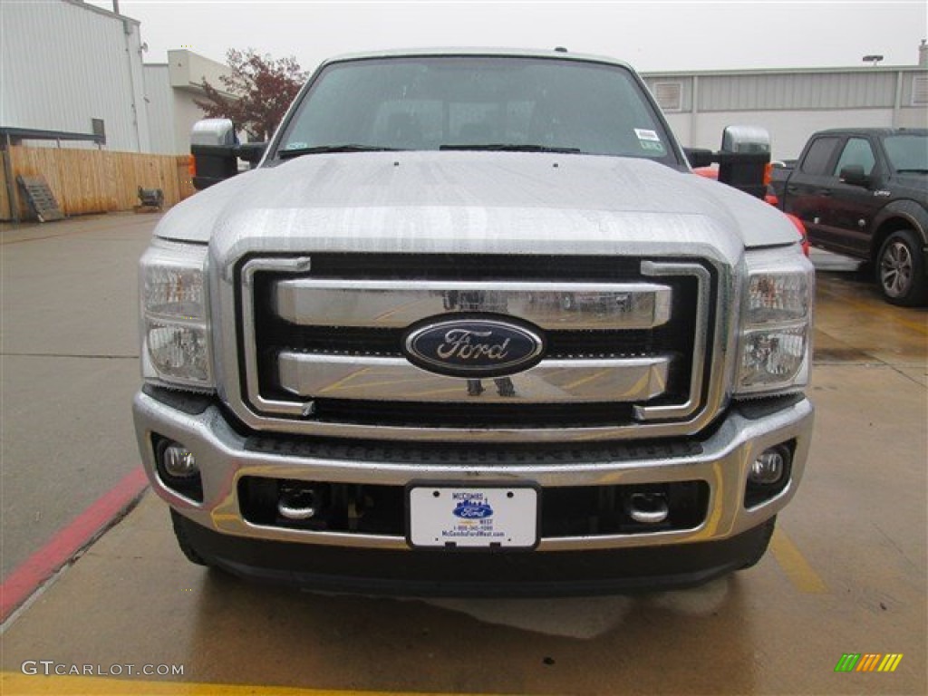 2015 F250 Super Duty Lariat Crew Cab 4x4 - Ingot Silver / Black photo #3