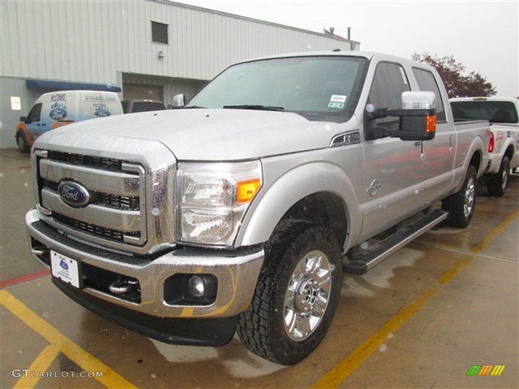 2015 F250 Super Duty Lariat Crew Cab 4x4 - Ingot Silver / Black photo #4