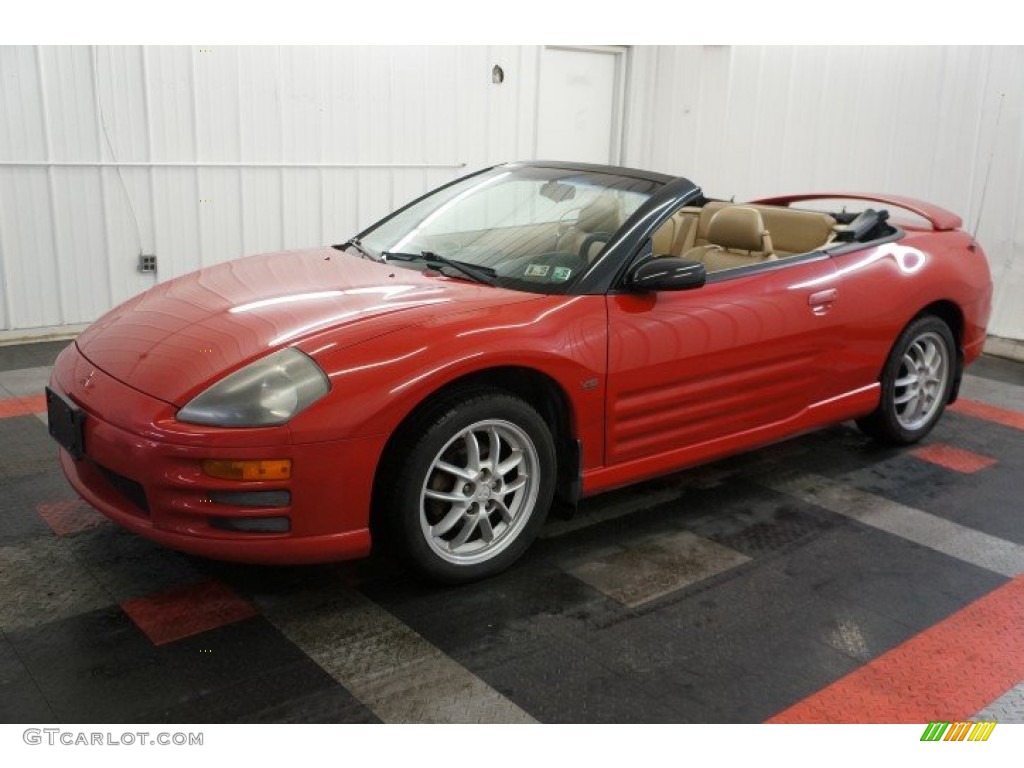 2001 Eclipse Spyder GT - Saronno Red / Tan photo #2