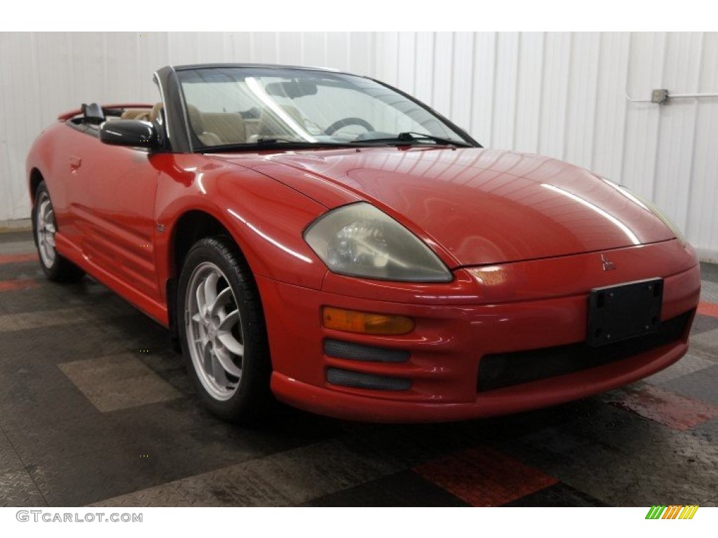 2001 Eclipse Spyder GT - Saronno Red / Tan photo #5