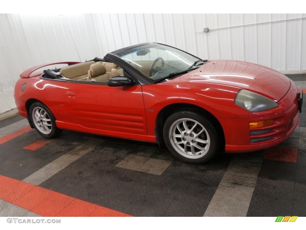 2001 Eclipse Spyder GT - Saronno Red / Tan photo #6