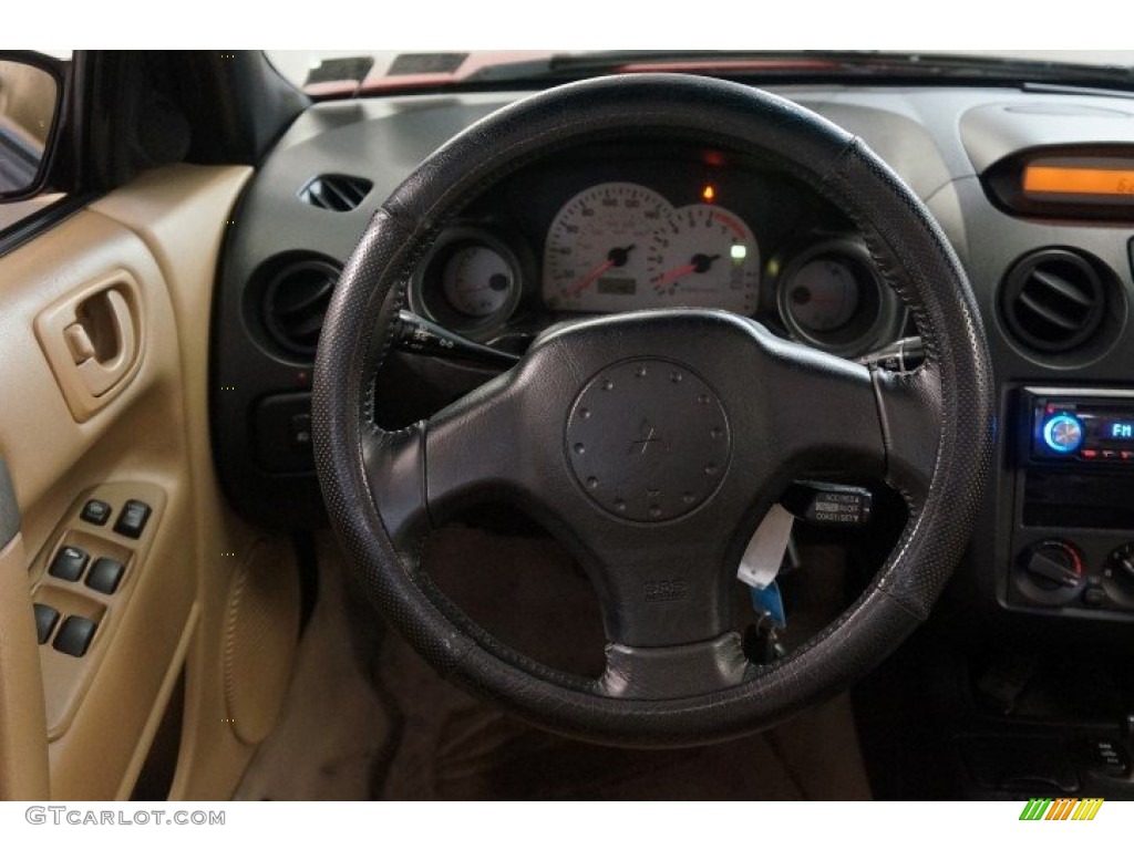 2001 Mitsubishi Eclipse Spyder GT Tan Steering Wheel Photo #100433036
