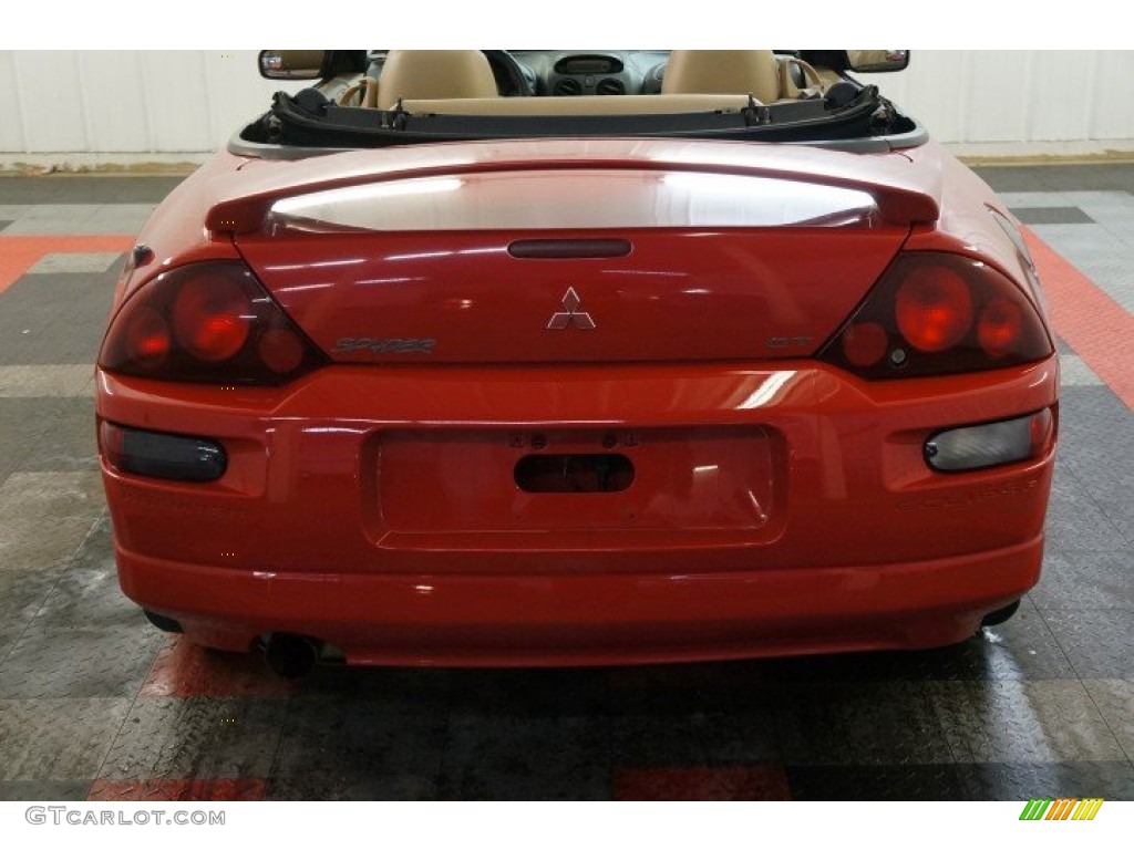 2001 Eclipse Spyder GT - Saronno Red / Tan photo #54