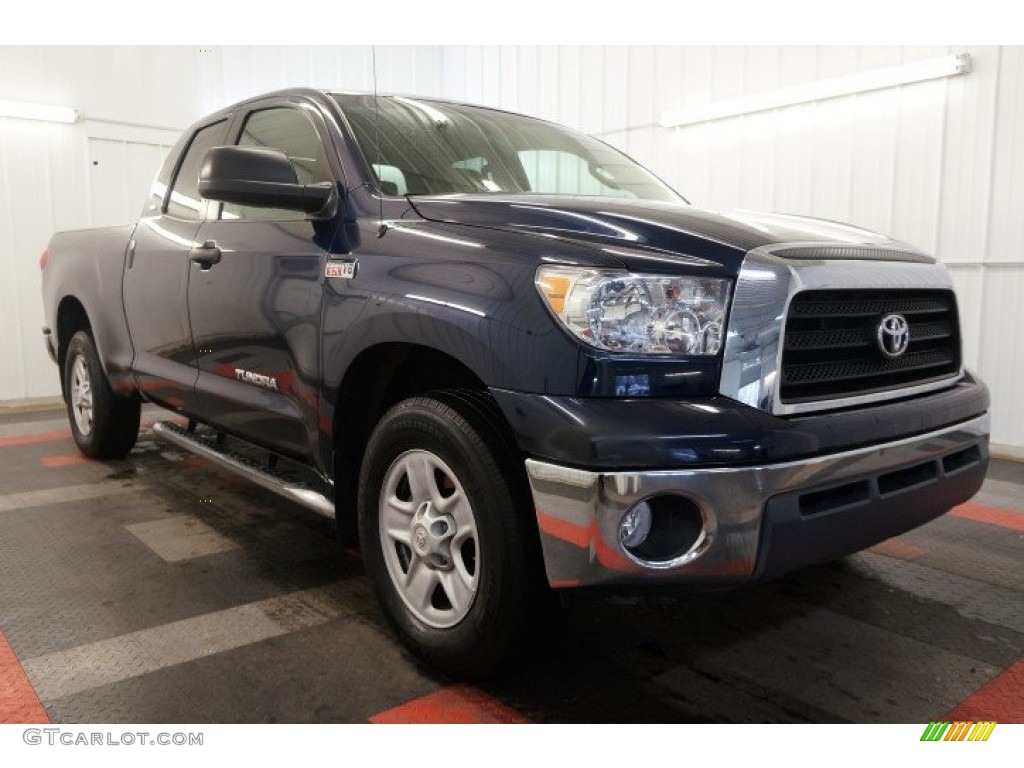 2009 Tundra SR5 Double Cab - Nautical Blue Metallic / Sand photo #5