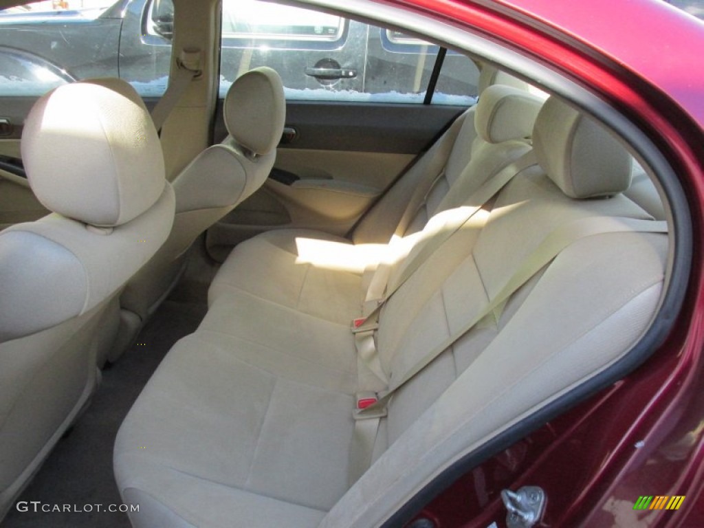 2007 Honda Civic LX Sedan Rear Seat Photo #100444220