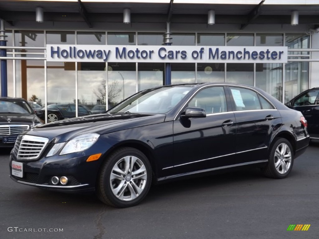 2010 E 350 4Matic Sedan - Capri Blue Metallic / Almond Beige photo #1