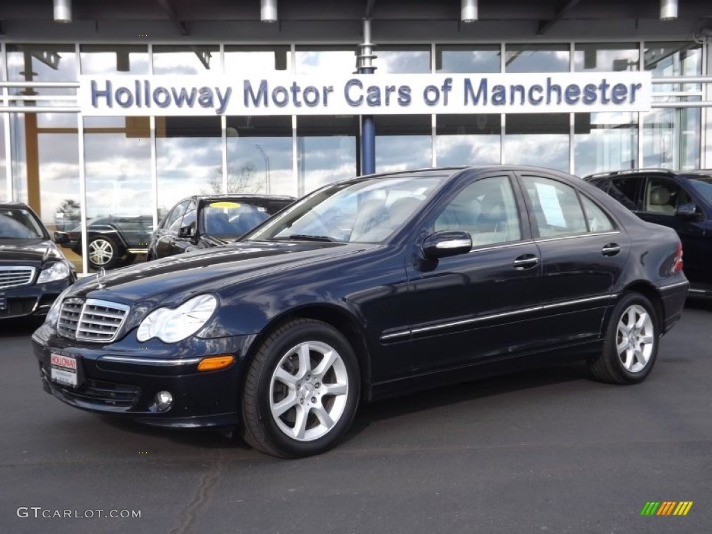 2007 C 280 4Matic Luxury - Capri Blue Metallic / Stone photo #1