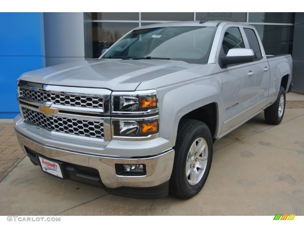 2015 Silverado 1500 LT Double Cab - Silver Ice Metallic / Jet Black photo #2