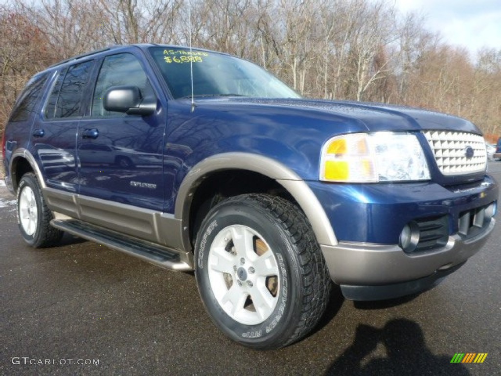 2004 Explorer Eddie Bauer 4x4 - Dark Blue Pearl Metallic / Medium Parchment photo #5