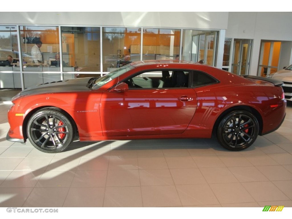 Red Rock Metallic 2015 Chevrolet Camaro SS Coupe Exterior Photo #100449176