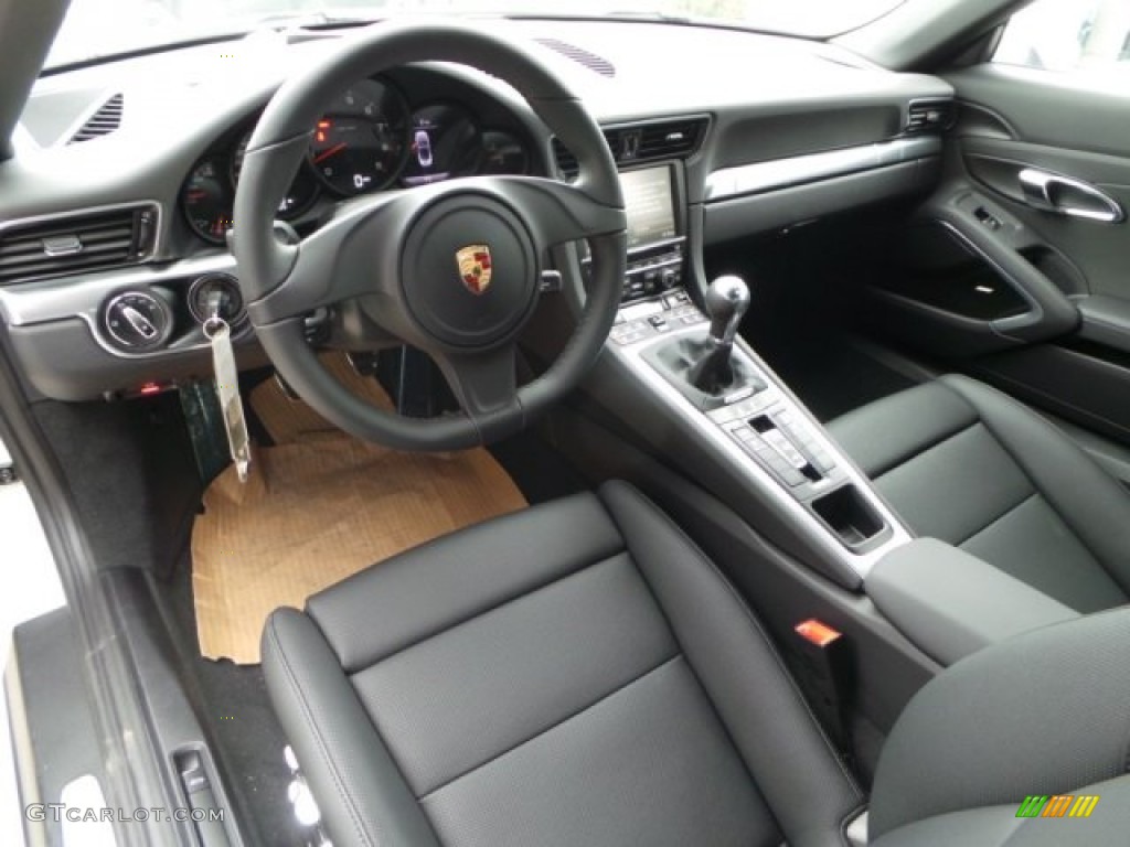 Black Interior 2015 Porsche 911 Carrera 4 Cabriolet Photo #100456838