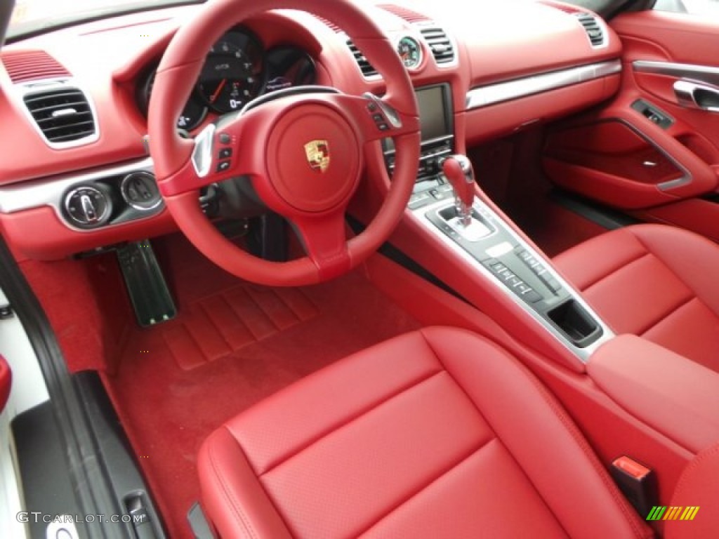 Natural/Garnet Red Interior 2015 Porsche Cayman GTS Photo #100459160