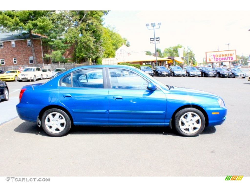 2005 Elantra GLS Sedan - Tidal Wave Blue / Gray photo #10