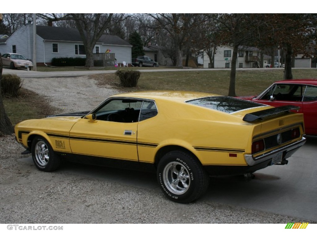Grabber Yellow 1971 Ford Mustang Mach 1 Exterior Photo #100466997