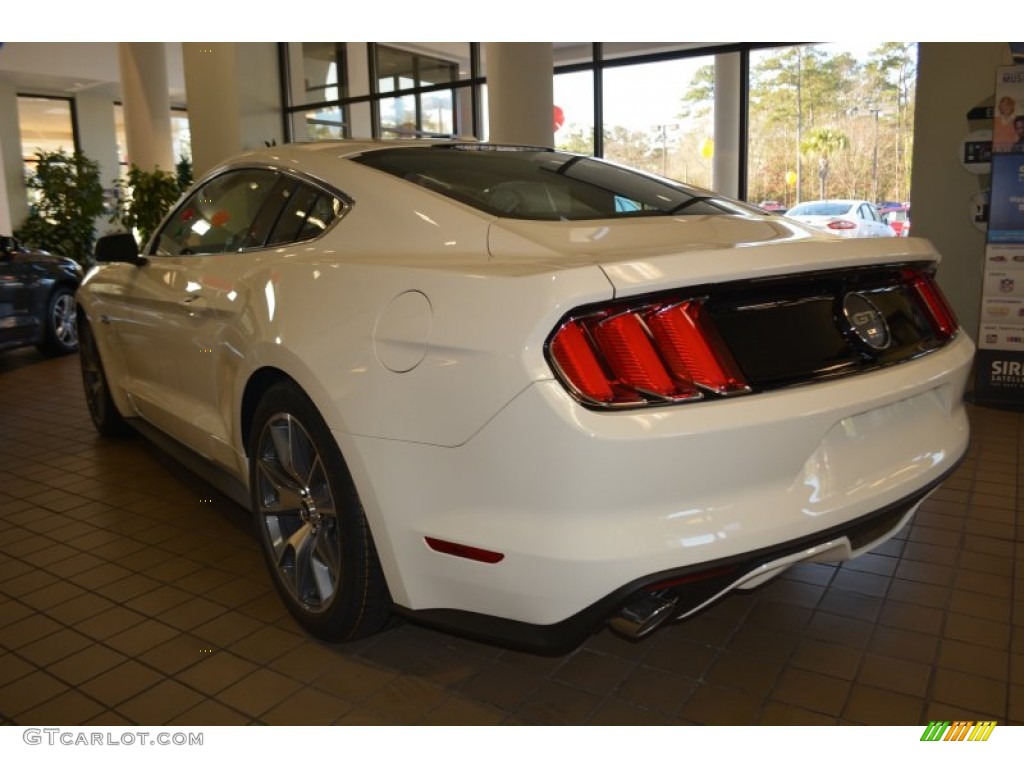 2015 Mustang 50th Anniversary GT Coupe - 50th Anniversary Wimbledon White / 50th Anniversary Cashmere photo #5