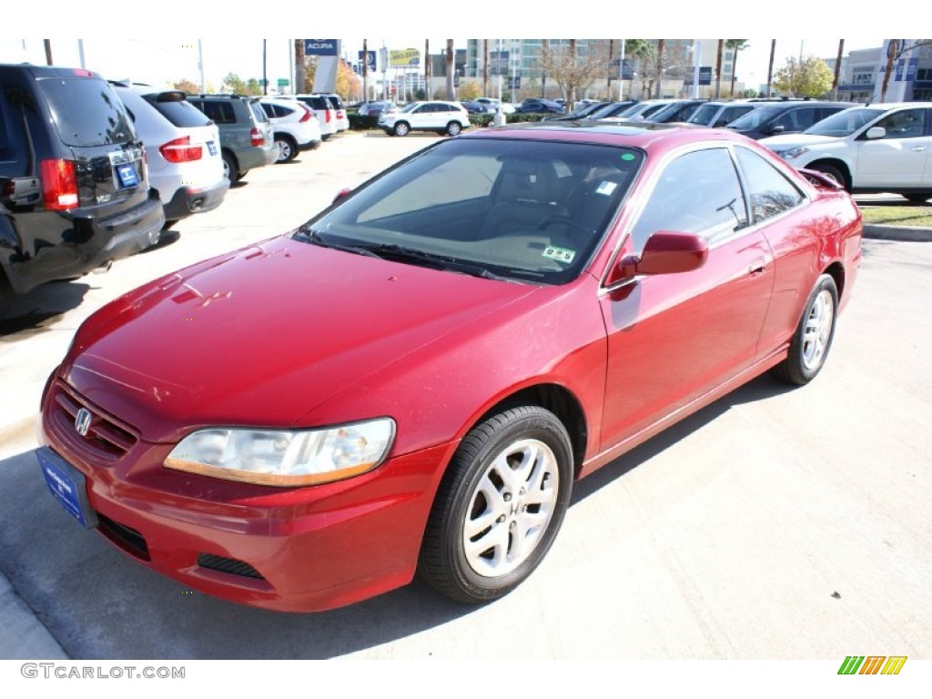 2002 Accord EX V6 Coupe - San Marino Red / Ivory photo #4