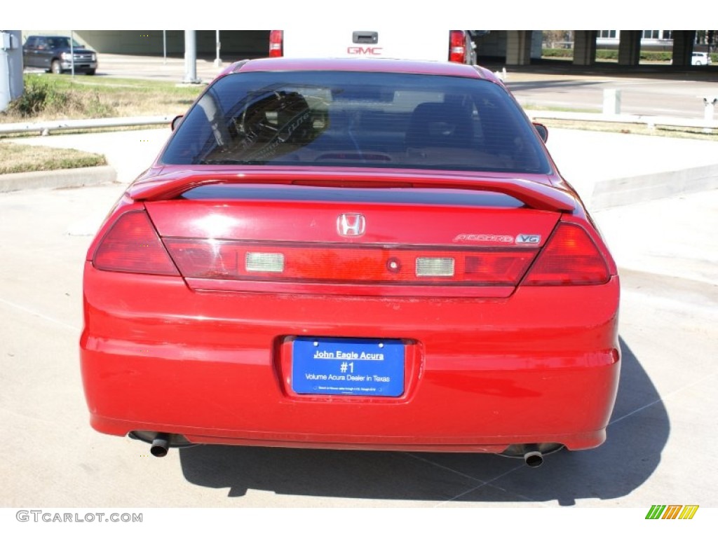 2002 Accord EX V6 Coupe - San Marino Red / Ivory photo #7