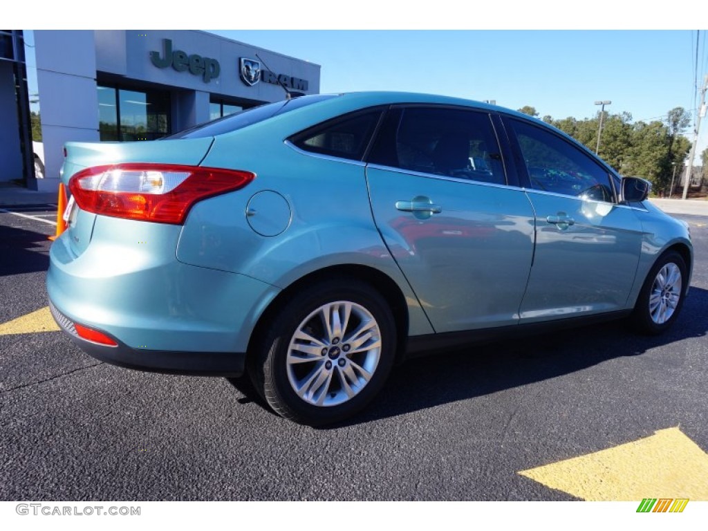 2012 Focus SEL Sedan - Frosted Glass Metallic / Stone photo #7