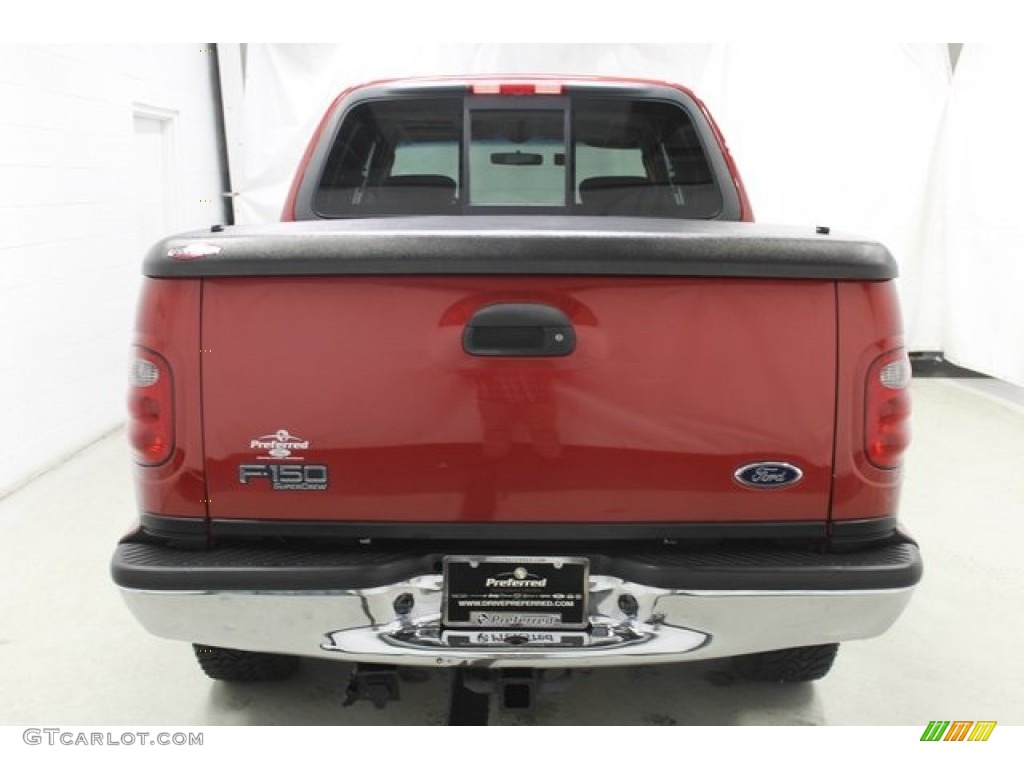 2001 F150 XLT SuperCrew 4x4 - Toreador Red Metallic / Dark Graphite photo #5