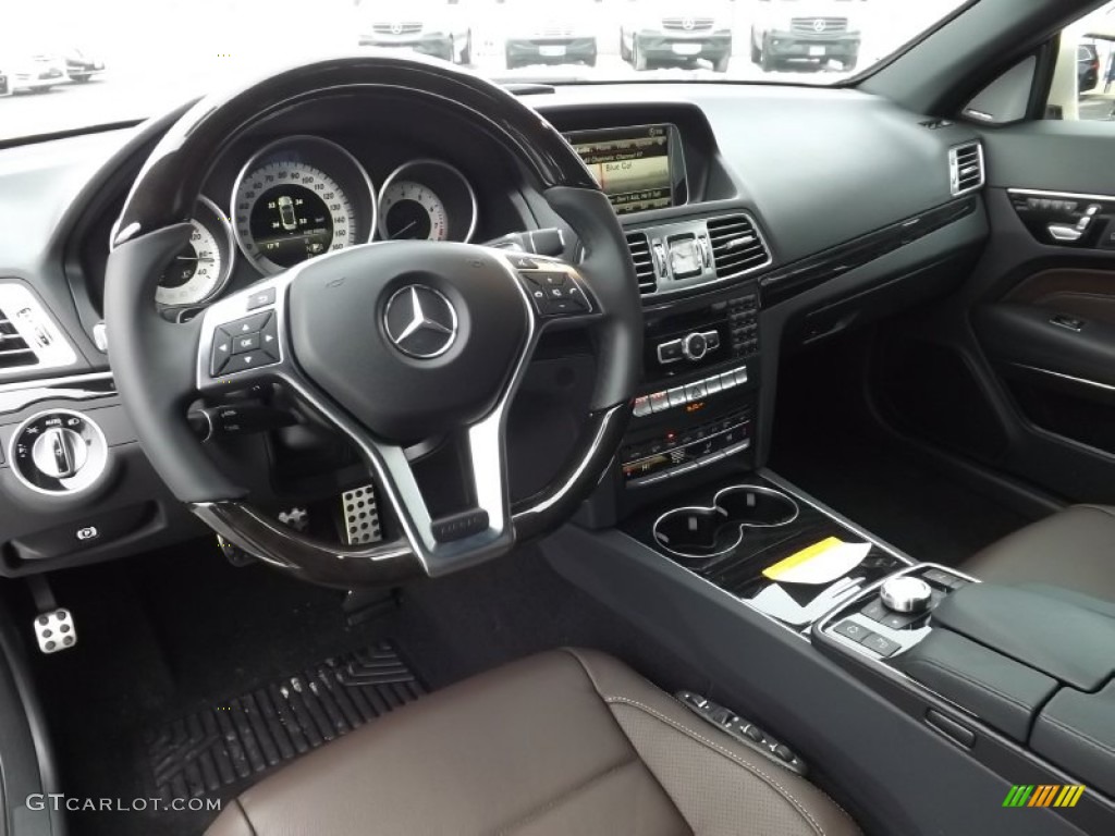 Espresso Brown/Black Interior 2015 Mercedes-Benz E 400 Cabriolet Photo #100489827