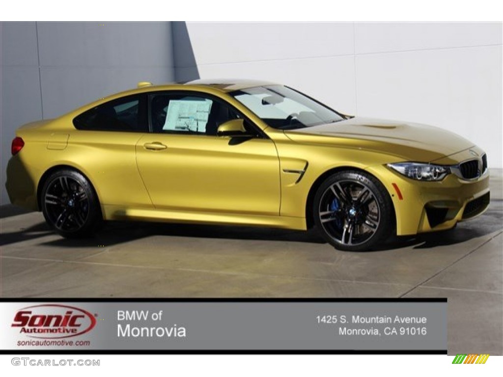 2015 M4 Coupe - Austin Yellow Metallic / Black photo #1