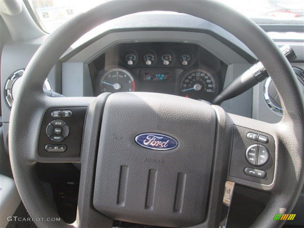 2015 Ford F450 Super Duty XLT Super Cab Chassis 4x4 Steel Steering Wheel Photo #100492947