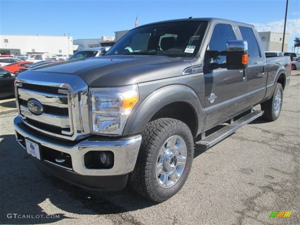 2015 F250 Super Duty Lariat Crew Cab 4x4 - Magnetic / Black photo #7