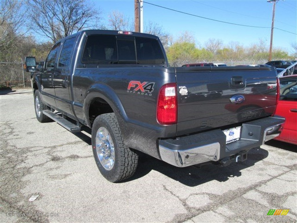 2015 F250 Super Duty Lariat Crew Cab 4x4 - Magnetic / Black photo #14