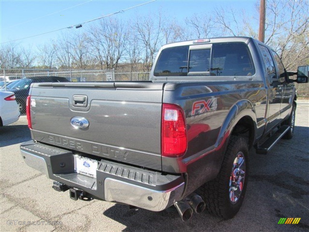 2015 F250 Super Duty Lariat Crew Cab 4x4 - Magnetic / Black photo #16