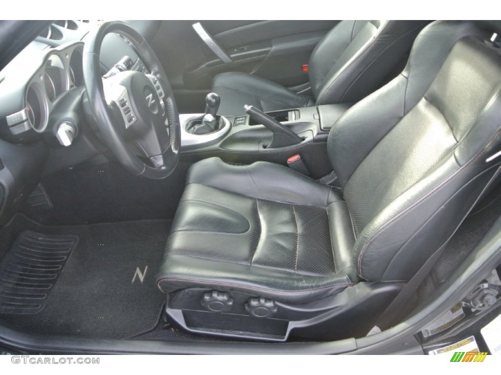 Carbon Black Interior 2006 Nissan 350Z Touring Coupe Photo #100494870